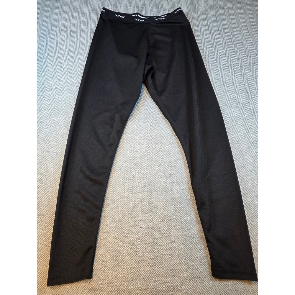 XTEK Mens Black Performance Leggings Activewear Base Layer Size Large RN 73469